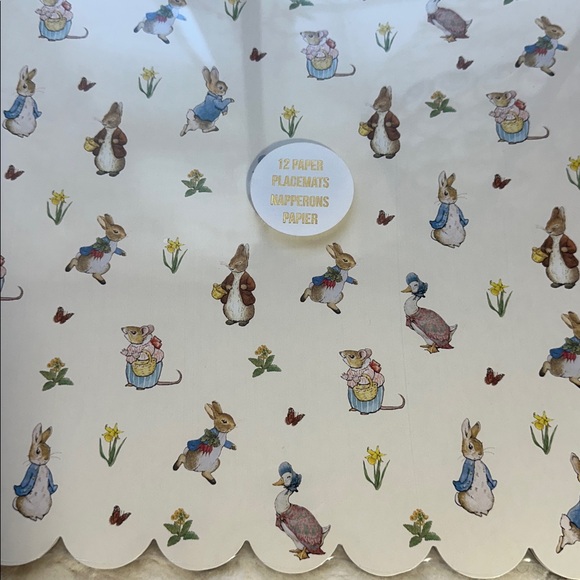 Meri Meri 12 Easter bunny paper placemats - Picture 2 of 3